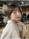 結んで可愛い顔周りカット 似合わせ顔まわりレイヤーカット