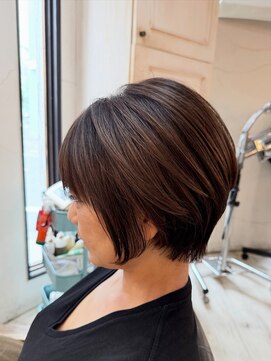 ヘアーアートシフォン 川口東口店(hair art chiffon) ココアベージュ＆グランマッシュの似合わせ小顔カット