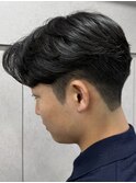 メンズセンターパートニュアンスパーマフェザーパーマ