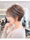 バンプ ギンザ(BUMP GINZA)の写真/白髪ぼかしハイライトで上品で華やかな大人ショートヘアに☆白髪をデザインに変えるオリジナルハイライト！