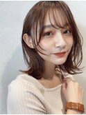 【GARDEN荒井夏海】大人可愛いレイヤーミディ × ココアベージュ