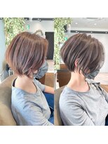 《30代40代》白髪ぼかしハイライト×前下がりボブ【イケダ】