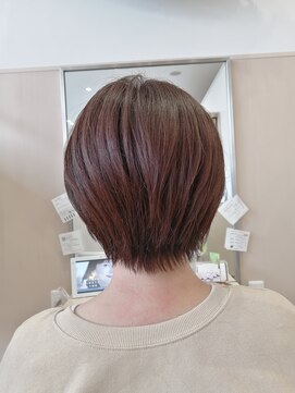 アドラーブル 長岡リバーサイド千秋店(adorable) ピンクブラウン×丸みショート　10代/20代/30代/