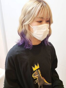 リップソウル(RIP SOUL) 《RIP SOUL》ハイトーンベージュ 裾カラー パープル