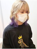 《RIP SOUL》ハイトーンベージュ 裾カラー パープル