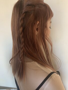 髪質改善と縮毛矯正の専門店 サンティエ(scintiller) ピンクベージュカラー