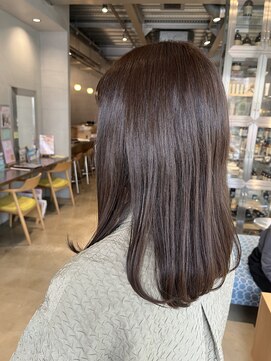 オーガニック リブ 川越(organic+live) ２０代３０代４０代愛されミディアムアッシュ系艶透明感カラー