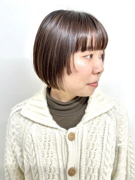 フォーク FOLK 【FOLK】赤みなし透明感グレージュ☆似合わせダブルラインボブ♪