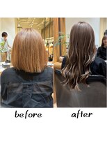 スカラ(SCALA.)&nbsp;シールエクステ80本でボブからロングヘアへスタイルチェンジ！！