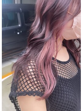 ヘアーメイクオズ(hair make O/S) |mizuho|インナーカラーピンクブラウンカシスピンクベビーピンク