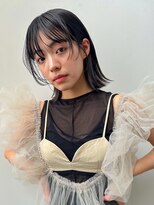 ニモ(NIMO.) 地毛風カラー切りっぱなしボブウルフボブ