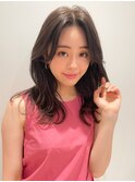小顔似合わせカットメルティカラーひし形フェミニンロング着物