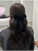 ハーフアップ