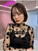 韓国風タッセルボブ/シースルーバング/後れ毛/フェザーバング