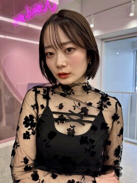 ロンドワン 三宮元町(Lond one) 韓国風タッセルボブ/シースルーバング/後れ毛/フェザーバング