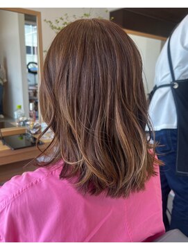 クラップス オル 金沢八景(CLAPS Ore) ミルクティーベージュダブルカラーケアブリーチ顔まわりレイヤー