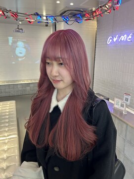 ゲーム 原宿店(GAME) ダブルカラーミルクティーピンクベージュカラーケアブリーチ韓国