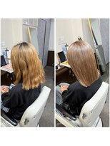 ムーブ(Moob)&nbsp;くすみ感+ミルクティーカラー髪質改善メニュー【別府】