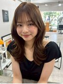 レイヤーカット/ワンホン/くびれヘア/マロンベージュ/韓国ヘア2