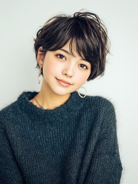 アグ ヘアー ネスト 茨木店(Agu hair nest) 大人可愛い20代30代40代丸み小顔パーマショート