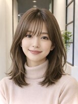 フリック 京都河原町店(FLICK) ★毛先の痛みが気になる方/くびれミディアム/ダークグレージュ