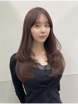 パルス ヨコハマ(PULSE yokohama) ブリーチなしピンクベージュ/レイヤーカット