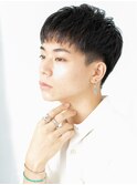 清潔感リクルートベリーショート黒髪フェザーマッシュf南越谷