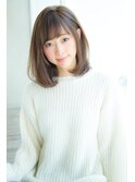 【Un ami】クラシカル・ミルクティーカラー　ミディアム　松井
