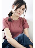 『noine＊sasaki』セミロング　ラフ編み込み