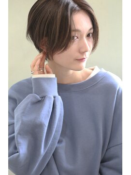 ラファンジュ ヘアー(Rohange hair) 【Rohange】モカブラウン×前下がりショート#クールショート