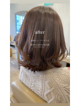 オレンジクラッカー(Orange Cracker) 【リアルサロンワーク】ラウンドレイヤーくびれボブ　久米川