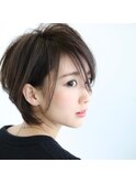 骨格補正カットでシルエット-5歳!!束感ショート