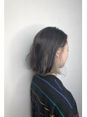 インナーカラー_マロンベージュ Aラインボブ かきあげ