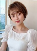 20代30代40代大人可愛い 小顔 丸みショートボブヘルシースタイル