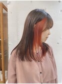 秋色インナーカラーでイメージチェンジ