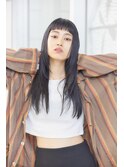 ショートバング/ストレートロング/アッシュ/ぱっつん/20代30代