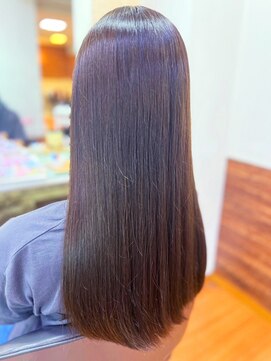 アークスヘアー 20代30代40代アッシュブラウン髪質改善カラー艶感ストレート