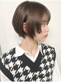 【morio原宿】丸みショートボブ前髪あり顔周りレイヤー