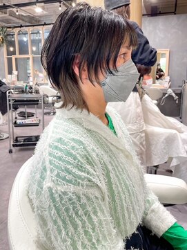 ラベルムバイエーケー(La Belleme by AK) ショートウルフ × インナーグレージュ