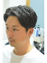 床屋 ノット(KNOT)&nbsp;ツーブロック×刈り上げ×大人センターパート【床屋KNOT】