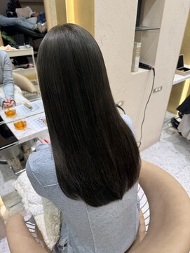 プアメリア 名古屋(Puamelia) オリーブグレージュ/透明感カラー/髪質改善トリートメント