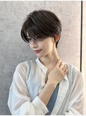 くびれショートボブ/ダークブラウン