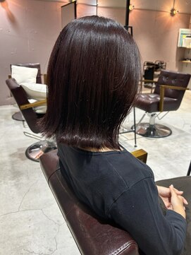 ラミエ バイ メルト 吉祥寺(lamie by melt) 小川/ブリーチなしレッドブラウン結べるボブ