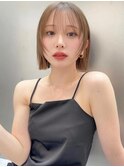 切りっぱなしボブ/外ハネボブ/似合わせカット/メルティーカラー