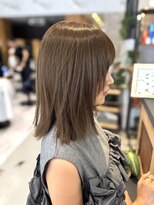 ザ シー 海老名(The C)&nbsp;切りっぱなしボブ 顔周りカット グレージュ ベージュ