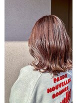 ダム(DaM)&nbsp;外はねボブ　レイヤーボブ　ピンクブラウン