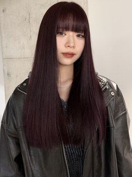 ミース(MIES) 初カラーにもおすすめ！ブリーチなしカシスカラー/担当者あまね