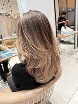 メロウマン(mellowman) ミディアムレイヤー×バレイヤージュ