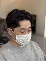 メンズカット バイ ソイクフ(メンズカット by SOY-KUFU)&nbsp;フェザーパーママッシュセンターパートツーブロックセンター分け