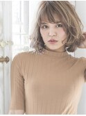 軽やわウェーブのボブスタイル